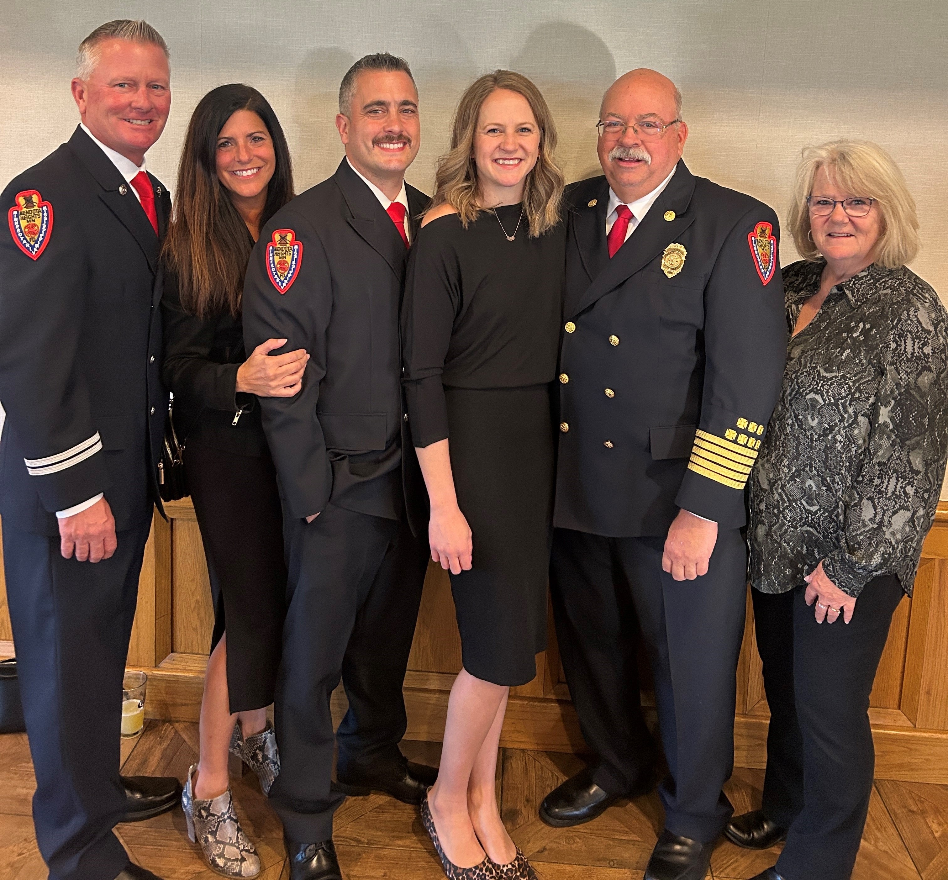 John Maczko with family at the 2026 Mendota Heights Fire Department Annual Awards Banquet